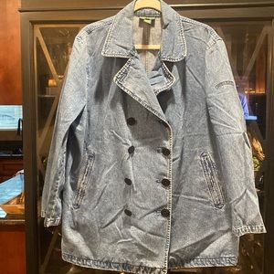 Ralph Lauren Jeans Co double breasted denim coat - 1X EUC
